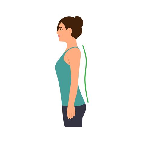 Correct and incorrect standing posture.Young woman with bad posture