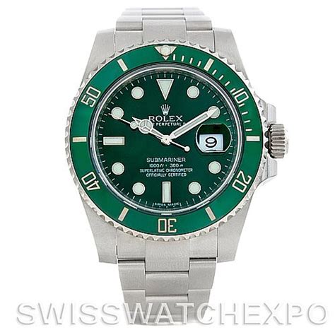 Rolex Submariner Green Dial Ceramic Bezel Steel Watch 116610 V | Rolex ...