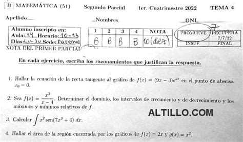 Parcial C Matem Tica Cbc Uba