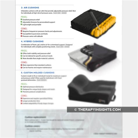 wheelchair cushion guide adult  pediatric printable resources