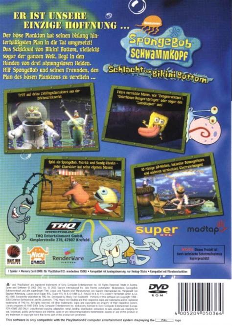 SpongeBob SquarePants Battle For Bikini Bottom Boxarts For Sony Playstation 2 The Video