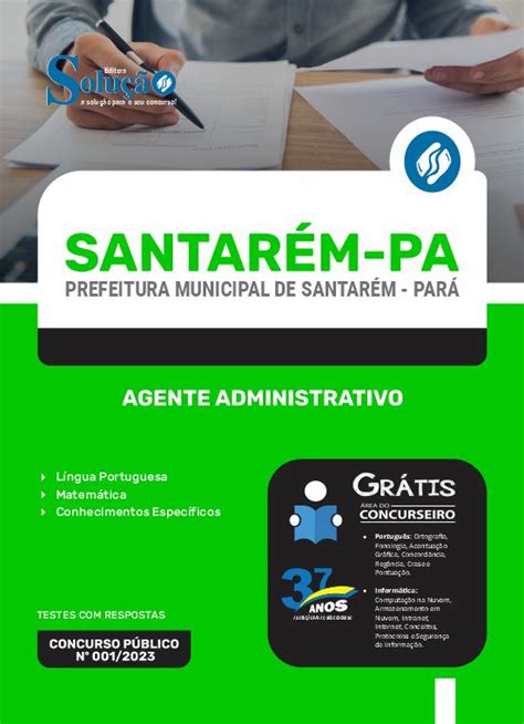 Apostila Prefeitura De Santarém Pa 2024 Agente Administrativo