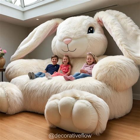 Experience Ultimate Relaxation With The Delightful Giant Rabbit Loungers