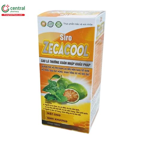 Siro Zecacool - Hỗ trợ bổ phế, giảm ho, giảm đau rát họng, khản tiếng