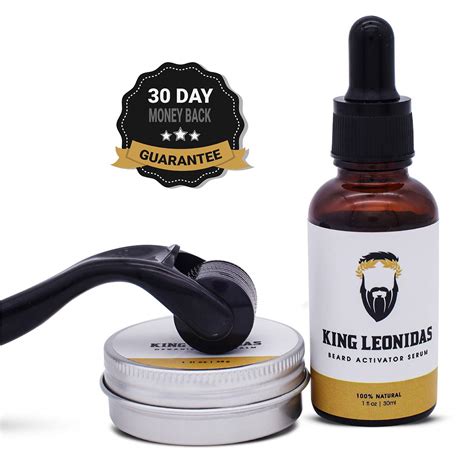 Buy King Leonidas Beard Kit Including Organic Oil Titanium Derma