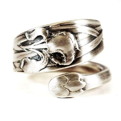 Iris Ring Iris Flower Ring Sterling Silver Spoon Ring Art Etsy