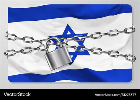 Flaggenstaat Israel Lizenzfreies Vektorbild VectorStock