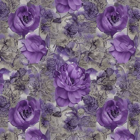 Romantic Vintage Violet Periwinkle Amaryllis Peony Floral Wrapping
