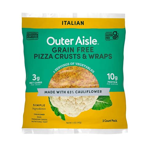 Outer Aisle Cauliflower Pizza Crusts - Italian | Keto, Gluten Free, Low