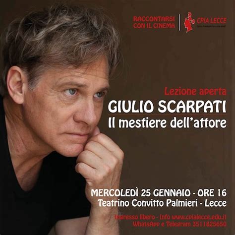 Lecce Giulio Scarpati Ospite Di Raccontarsi Con Il Cinema