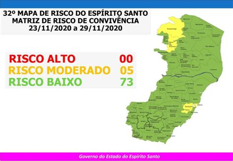 Mapa Covid Es Mais Tr S Cidades Em Risco Moderado Guarapari