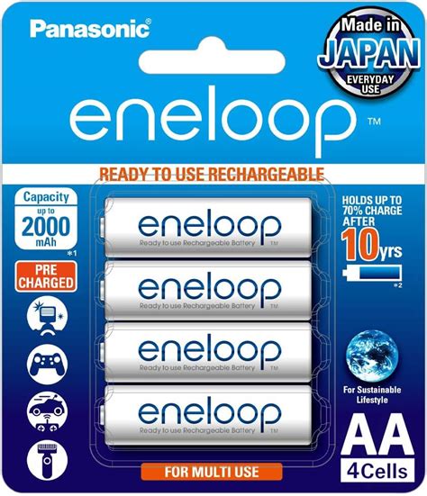 Buy Panasonic Bk 3mcce 4bn Eneloop Up To 2000 Mah Aa Ni Mh Pre Charged