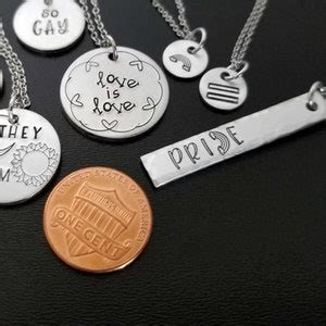 Equality Tiny Charm Necklace Gay Pride Coming Out Gift Lgbtq Mom Queer Inspiration They