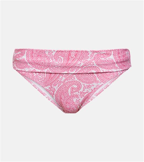 Ischia Printed Bikini Bottoms In Pink Heidi Klein Mytheresa