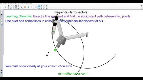 How To Draw A Perpendicular Bisector Youtube