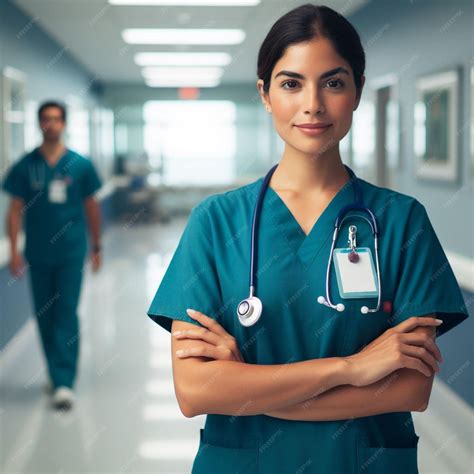 Premium Photo | Professional Medical Staff in Modern Hospital Corridor