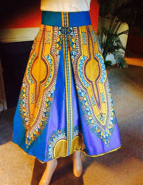 Angelina African Print Dashiki Midi Skirt Ankara African Etsy African Print African