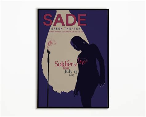 Sade Adu Poster Sade Adu Concert Print Romantic T Tour Posters