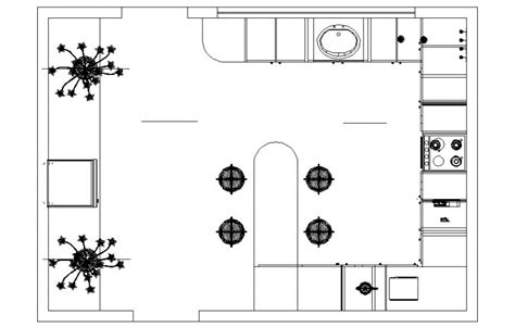 Multiple Kitchens And Sanitary Block 2d View Layout File In Autocad