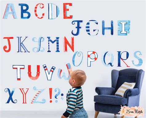 Marine Kids Alphabet Wall Decal Set - Removable Wallpapers, Wall ...