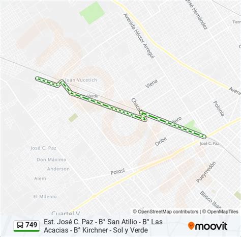 Ruta 749 horarios paradas y mapas Est José C Paz BKirchner