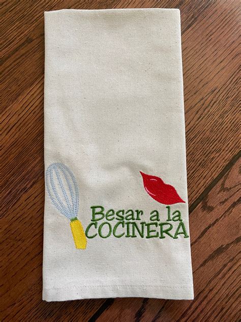 Spanish Embroidered Kitchen Towels - 100% Pre-washed Cotton- - Etsy