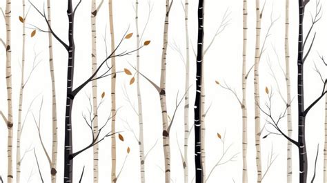 Premium AI Image | Sleek and minimalistic birch tree designs in a ...