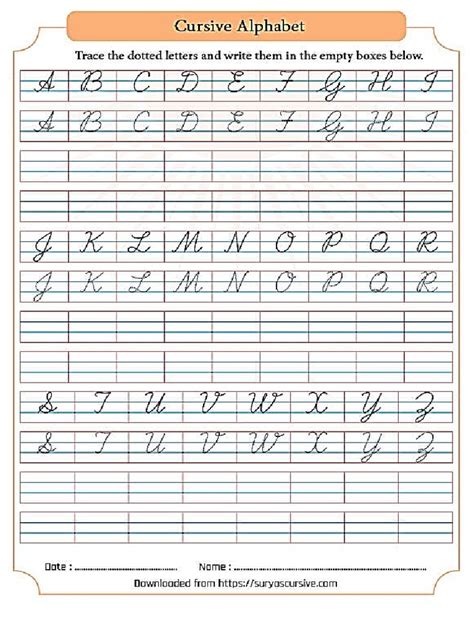 Cursive Writing Uppercase | PDF