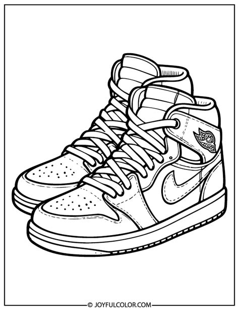 20 Jordan Shoe Coloring Pages Printable for Free Download