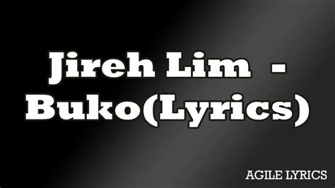 Jireh Lim Buko Sentimental Lyrics YouTube