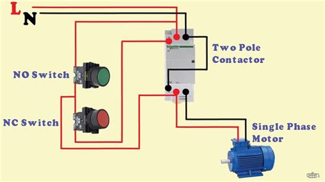 Modular Contactor Connection Single Phase Motor Youtube