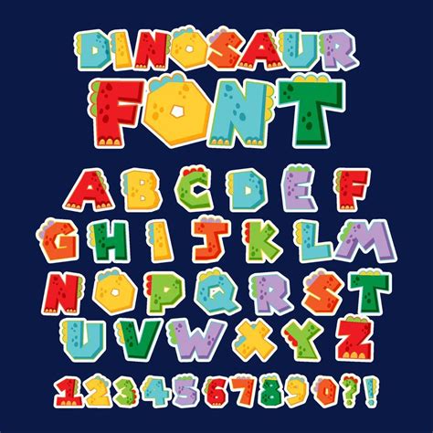 Font Design For English Alphabets And Numbers Vector Art At