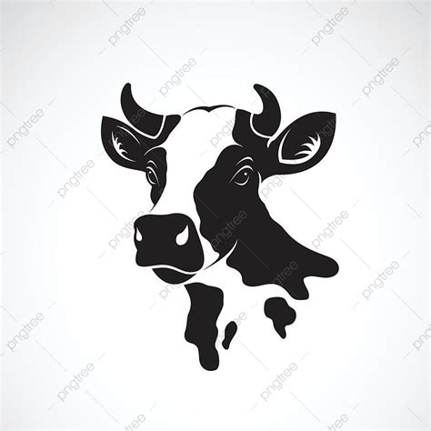 Vector De Diseño De Cabeza De Vaca Sobre Fondo Blanco Descarga gratuita