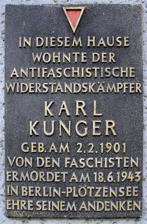 Gedenktafeln In Berlin Karl Kunger