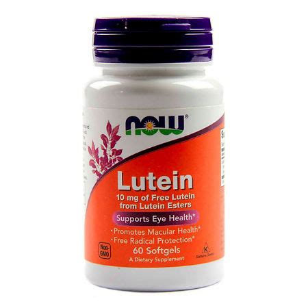 Now Lutein Лютеин 10 мг капсулы массой 190 мг 60 шт - купить, цена и ...