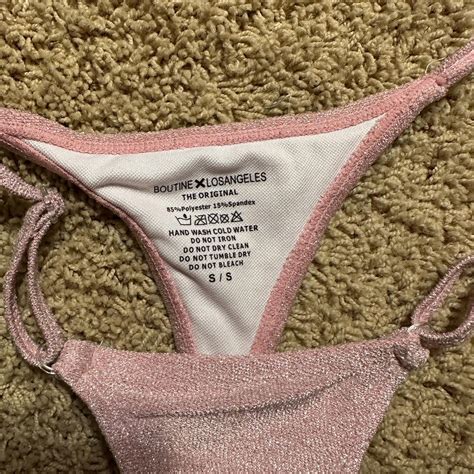 Boutine La Sparkly Minimal Bikini Top And Bottom Depop