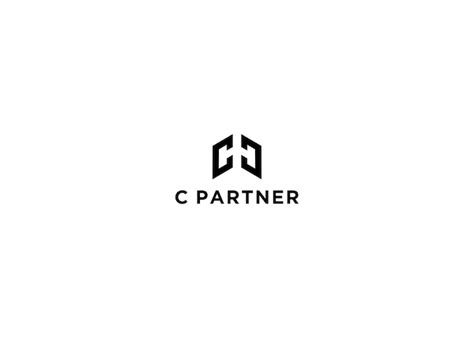 C Partner Logo Design Vektor Illustration Premium Vektor