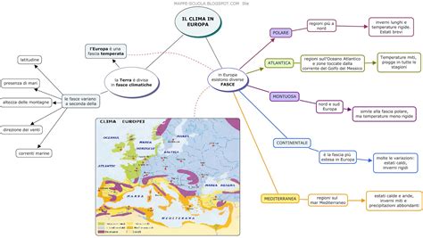 Mappa Concettuale Clima In Europa Mappa Concettuale Per Geografia