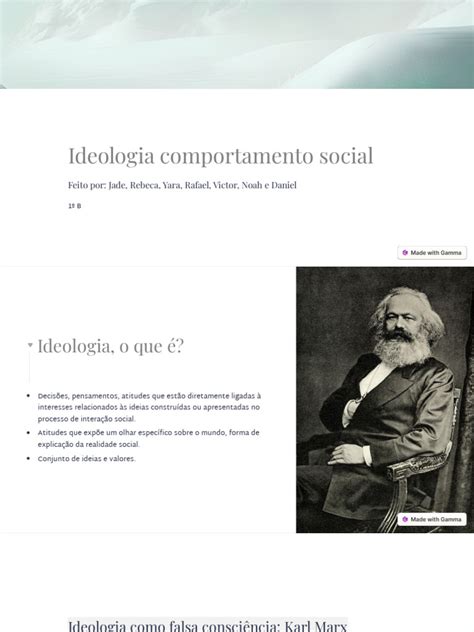Ideologia E Comportamento Social