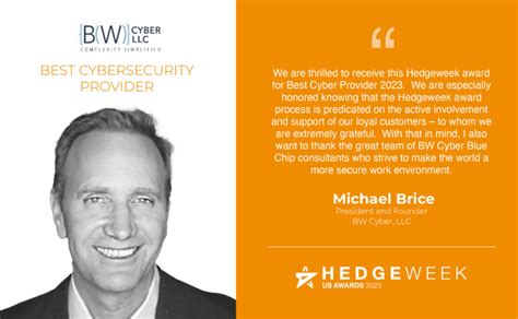 Bw Cyber Winner Of Best Cybersecurity Provider Hedgeweek Us Awards 2023 Bw Cyber Llc