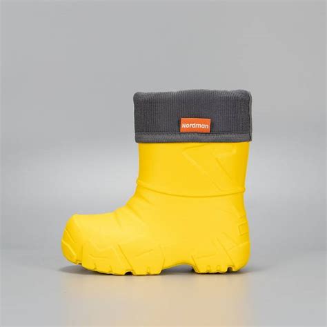 Сапоги детские Nordman Kids со съемным флисовым утеплителем желтые ...