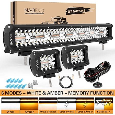 Amazon Naoevo Inch W Led Light Bar Pcs Inch W Light Pods