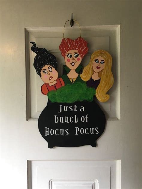 Halloween Door Hanger Witch Door Hanger Cauldron Door Hanger Etsy Halloween Teacher Ts