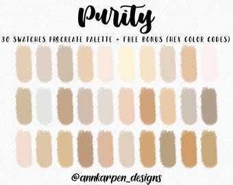Warm Nude Color Palette Etsy