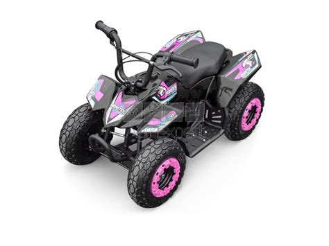 Pocket Quad Enfant Lectrique W Monster Noire Et Rose Suspensions