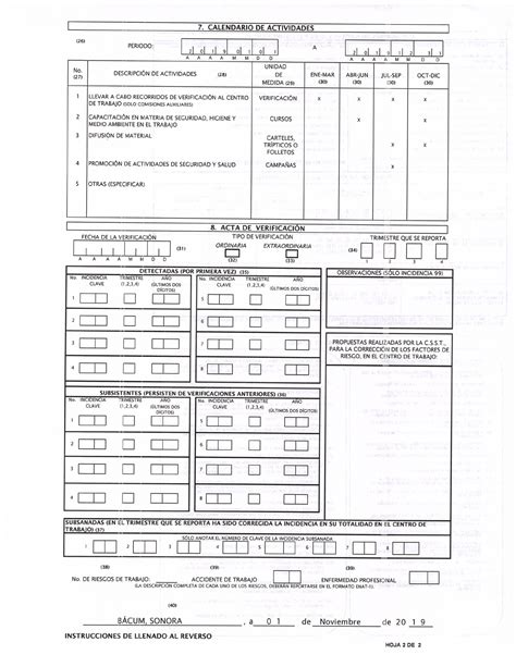 FORMATO UNICO CSST ACTA DE REGISTRO DE COMISION DE SEGURIDAD E HIGIENE