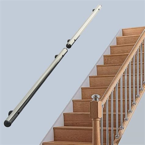 Dmchengma Rampe D Escalier En Acier Inoxydable Kit Complet Rampes D