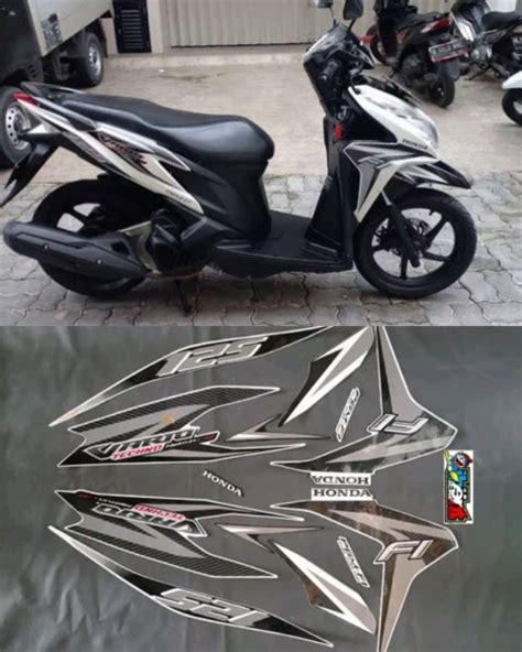 Jual Striping Vario Techno Fi Putih Tahun Stiker Lis Standar