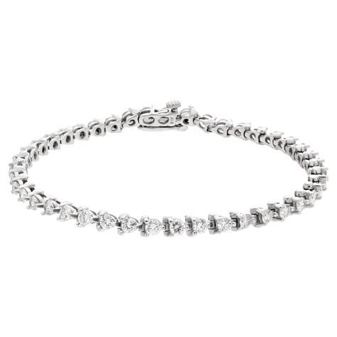 Modern Gold 5 68 Carat Natural Round Diamond Tennis Bracelet G Color Vs