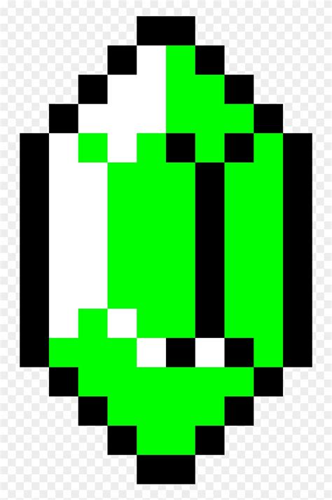 Legend Of Zelda Rupee Pixel Art Png Download 8 Bit Rupee Zelda
